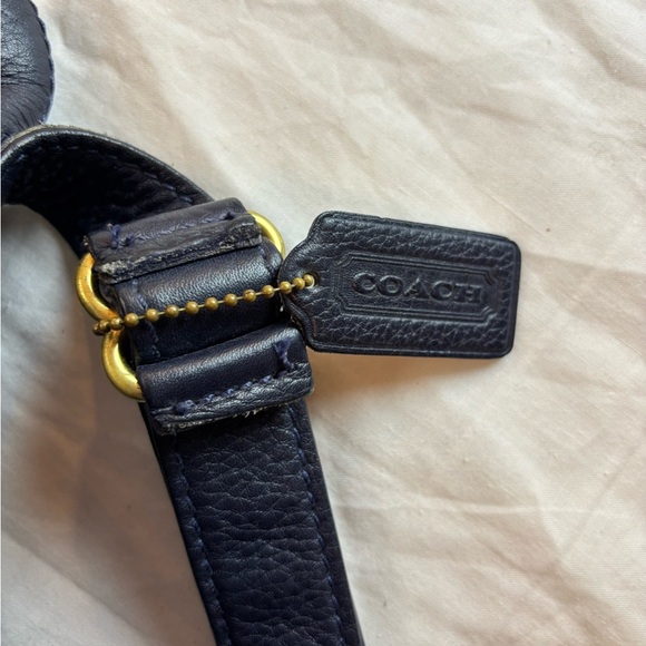 Coach Vtg Pebbled Blue Leather Bucket Bag - Picture 7 of 14